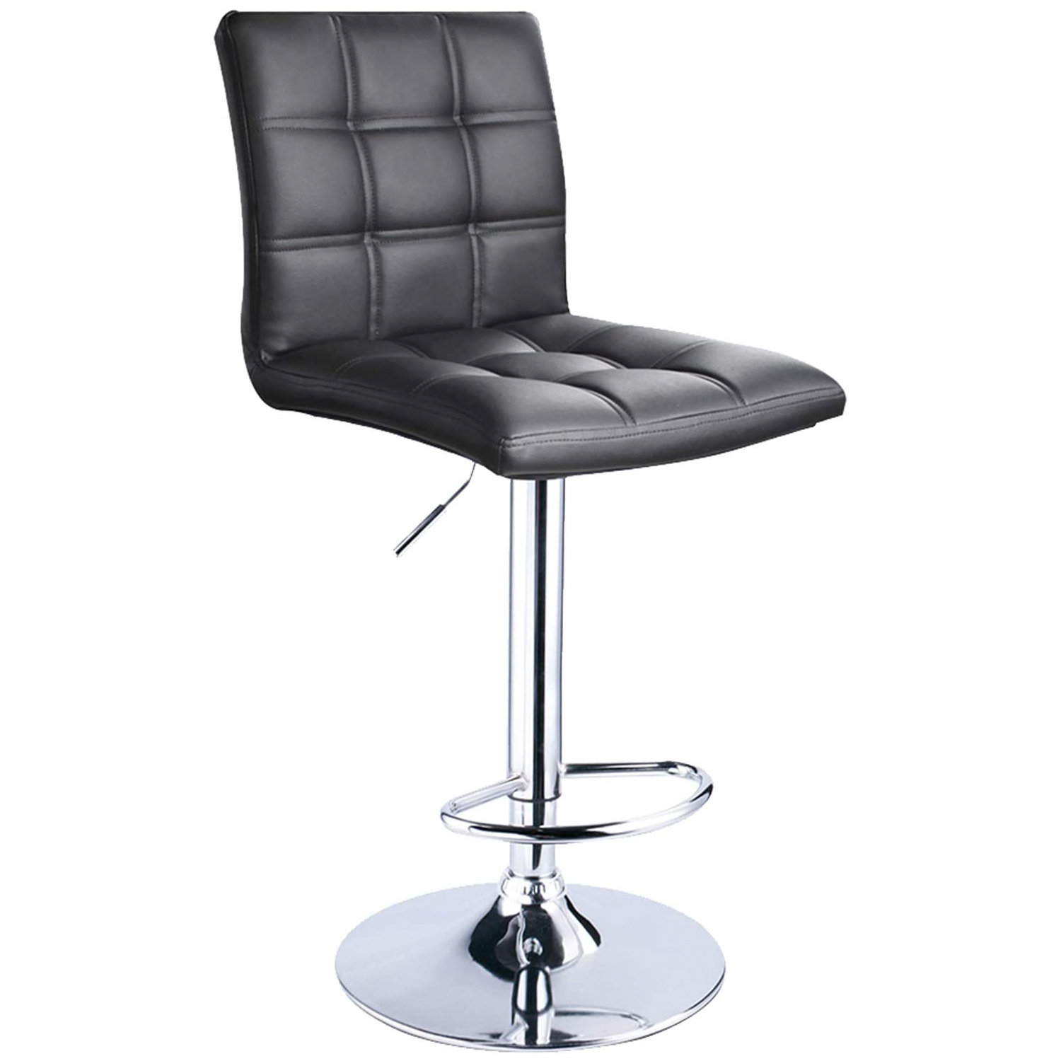 Latitude Run® Square Back 32.5" Adjustable Spin Bar Stool
